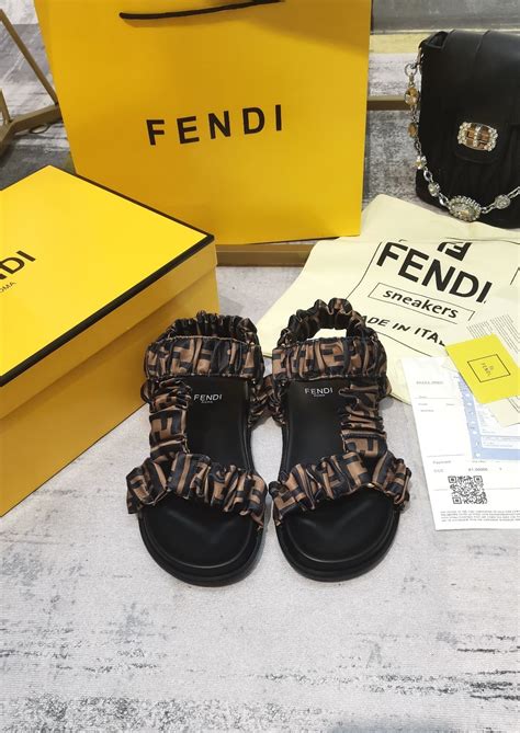 fendi brown satin sandals|Fendi Satin Sandals In.